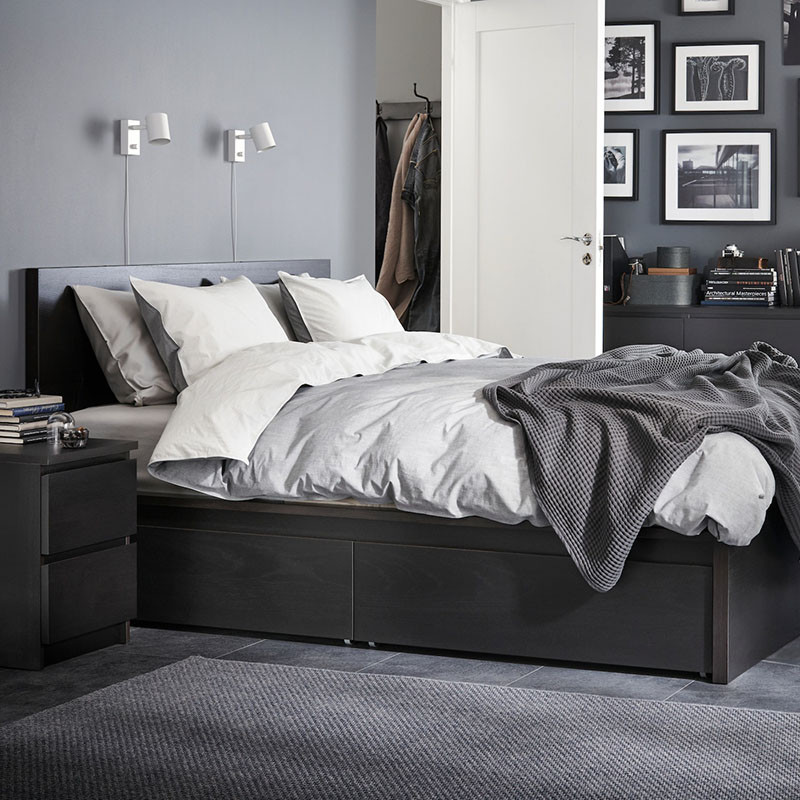 تخت خواب دو نفره اسمردیس مدل  MDF - R102 سایز 160 × 200 سانتی متر