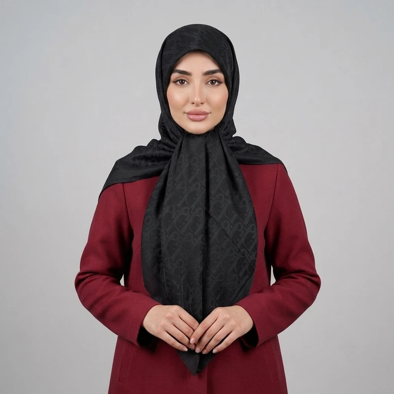 روسری زنانه ابریشم مدل H40 با طول و عرض 135×135
 سانتی متر