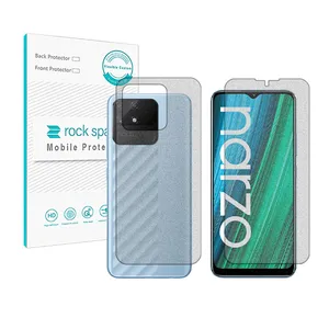 Rockspace HyMTT Matte screen protector suitable for Realme Narzo 50a mobile phone along with the back of the phone