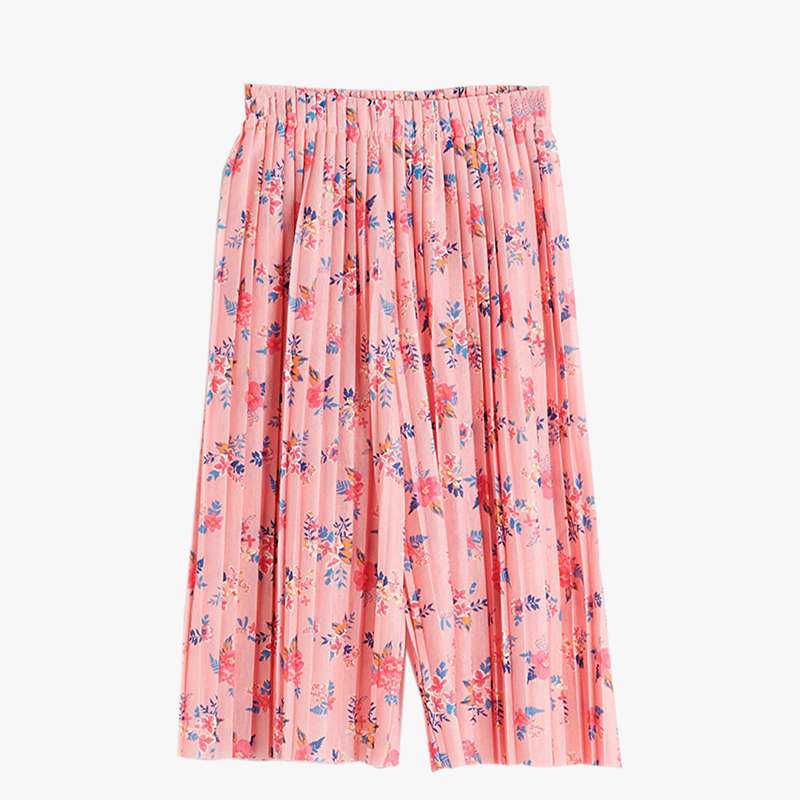 دامن شلواری دخترانه ال سی وایکیکی مدل پلیسه گلی 