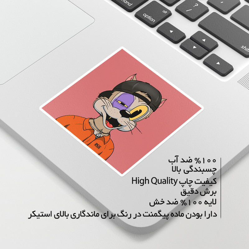 استیکر لپ تاپ ماسا دیزاین طرح CAT مدل STKJO