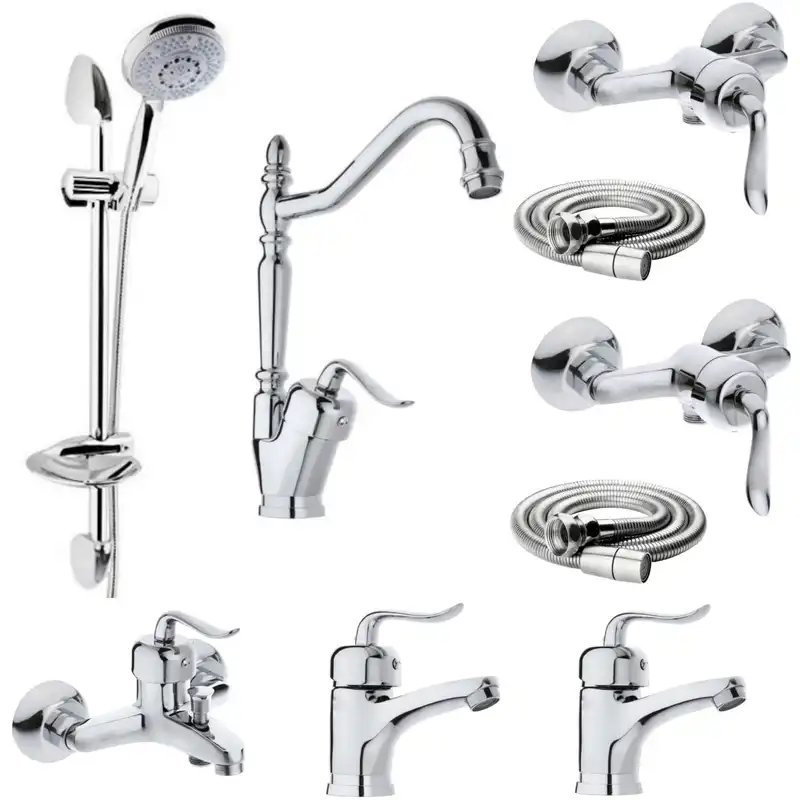 شیرآلات شیرالات رز مدل بیزانس پلاس مجموعه 9 عددی