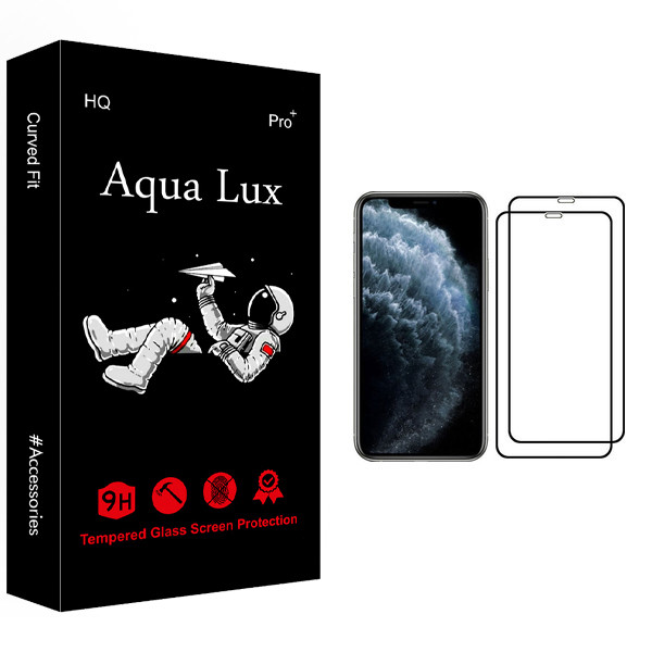 محافظ صفحه نمایش آکوا لاکس مدل +Pro مناسب برای گوشی موبایل اپل iPhone 11 Pro بسته دو عددی