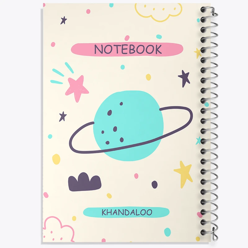 دفتر ژورنال نویسی 50 برگ خندالو مدل نقطه ای طرح فضایی کد N223