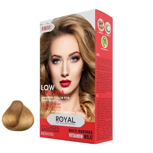 کیت رنگ مو رویال کد 7.5 حجم 100 میلی لیتر رنگ بلوند طلایی متوسط