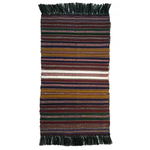 جاجیم دستبافت یک متری مدل ریشه دوزی کد J1D2C2