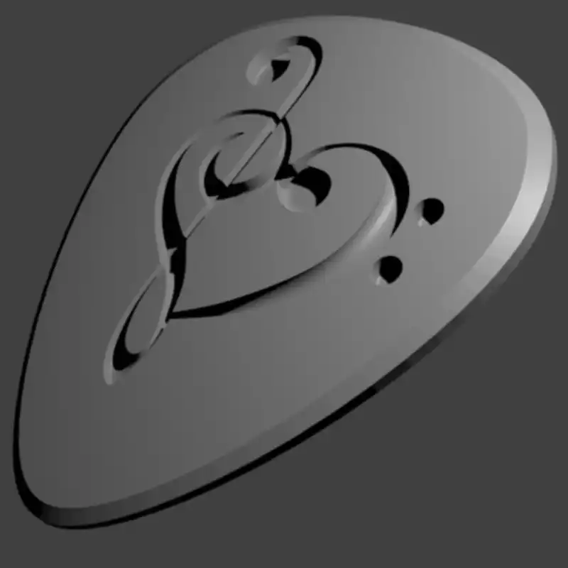 پیک گیتار مدل Heart Shaped بسته دو عددی