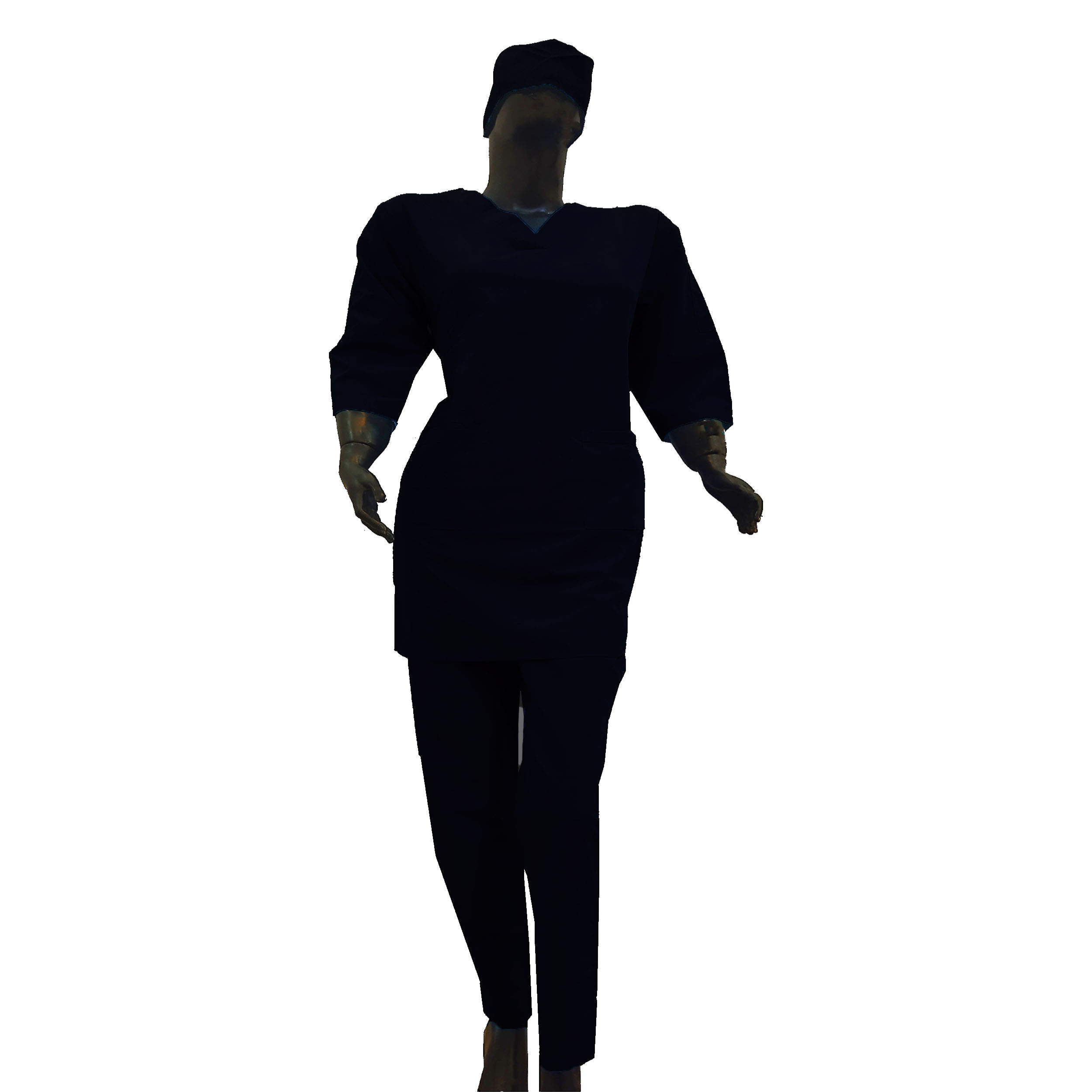 روپوش و شلوار پزشکی زنانه مدل SH302 به همراه کلاه