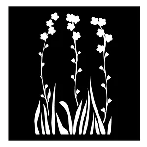 شابلون باتیس آرت طرح گل کد 473