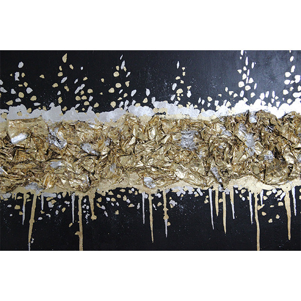  تابلو نقاشی ورق طلا مدل انتزاعی کد 0030 