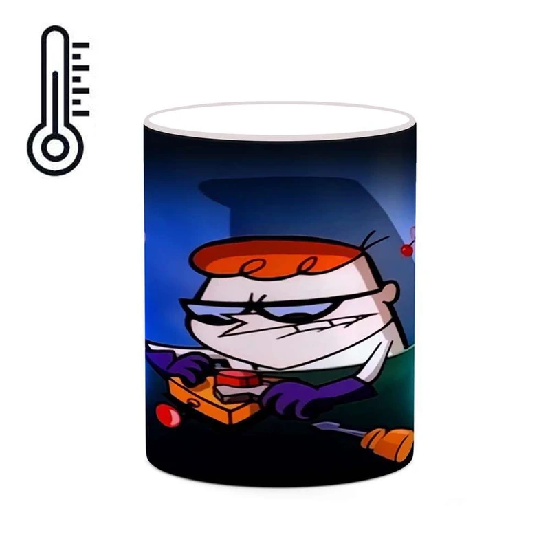 ماگ حرارتی کاکتی مدل کارتون Dexter's Laboratory کد mgh22450