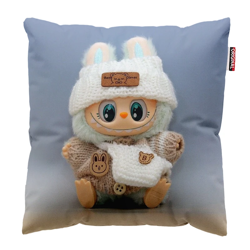 کوسن پاد آفرین مدل عروسک لبوبو کد PK402093 سایز 40*40 سانتی متر