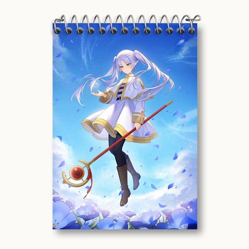 دفتر یادداشت 50 برگ خندالو مدل انیمه فریرن (Frieren) کد 33890