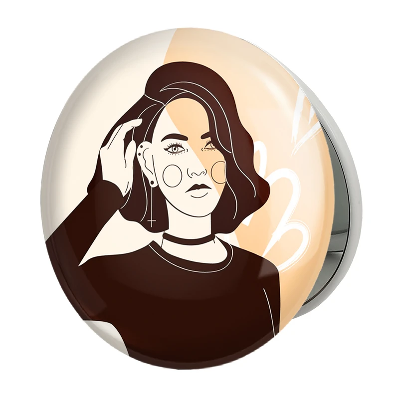 آینه جیبی خندالو طرح دختر قوی Girl Power مدل تاشو کد 28955