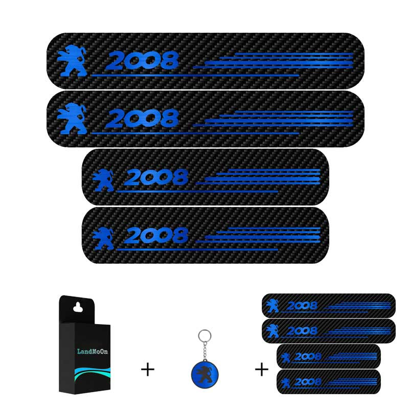برچسب پارکابی خودرو لندمون کد LC022 MB مناسب برای پژو 2008 مجموعه 4 عددی به همراه جاکلیدی