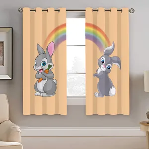 پرده نیروانا طرح خرگوش کودک مدل هازان کد 8189 سایز 140×200 سانتی متر