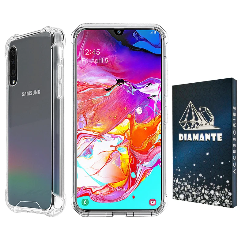  کاور دیامانته مدل shiny navy مناسب برای گوشی موبایل سامسونگ Galaxy A70 / A70s