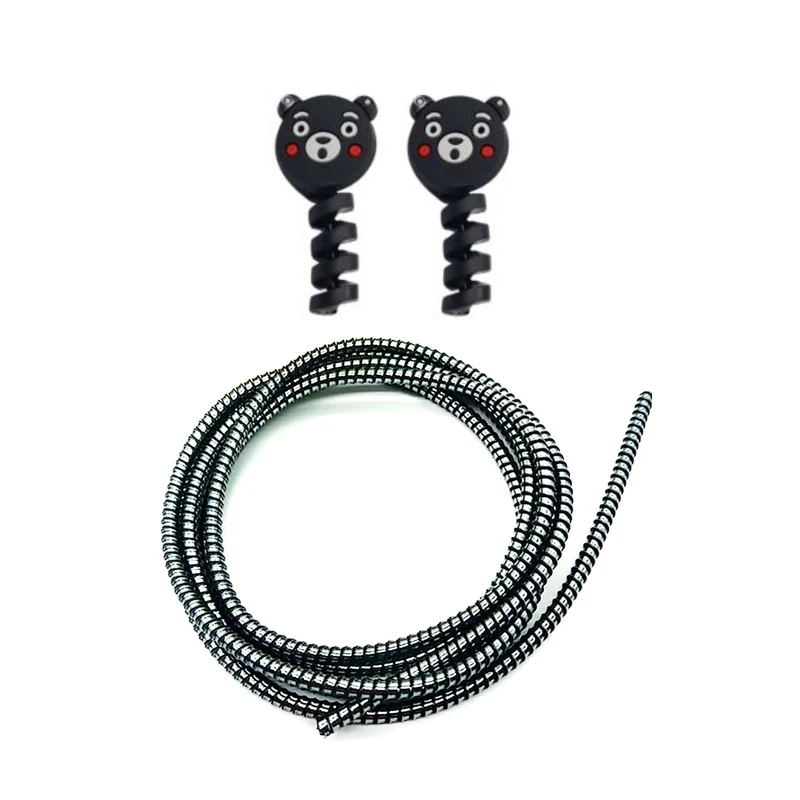 محافظ کابل شارژ و هندزفری مدل Blackbear98 کد65 بسته‌ سه عددی 