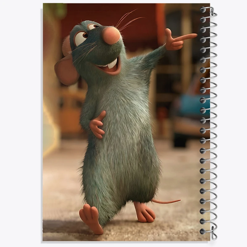 دفتر شطرنجی 50 برگ خندالو طرح راتاتویی (Ratatouille) کد N2884