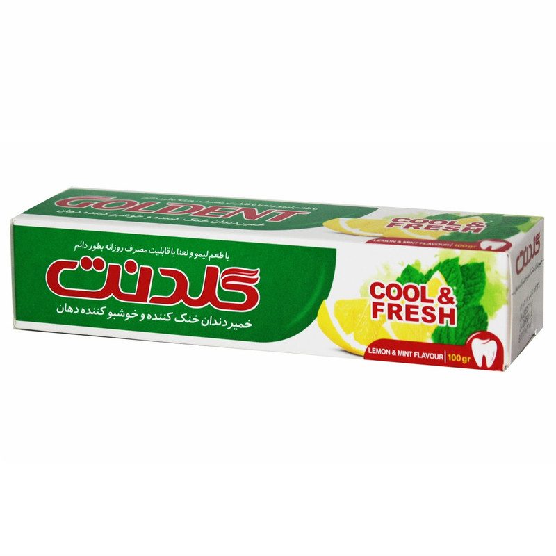 خمیر دندان گلدنت مدل لیمو و نعنا وزن 100 گرم بسته 2 عددی