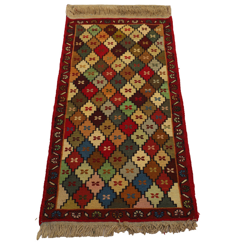 گلیم دستبافت نیم متری مدل ورنی کد 4030904