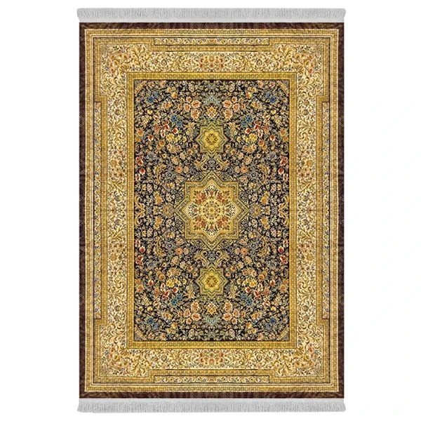 فرش پارچه‌ای دفه مدل فرشینه هازان مخمل طرح فانتزی کد 3485