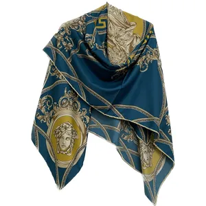 روسری زنانه مدل ابریشم توییل دست دوز مجلسی