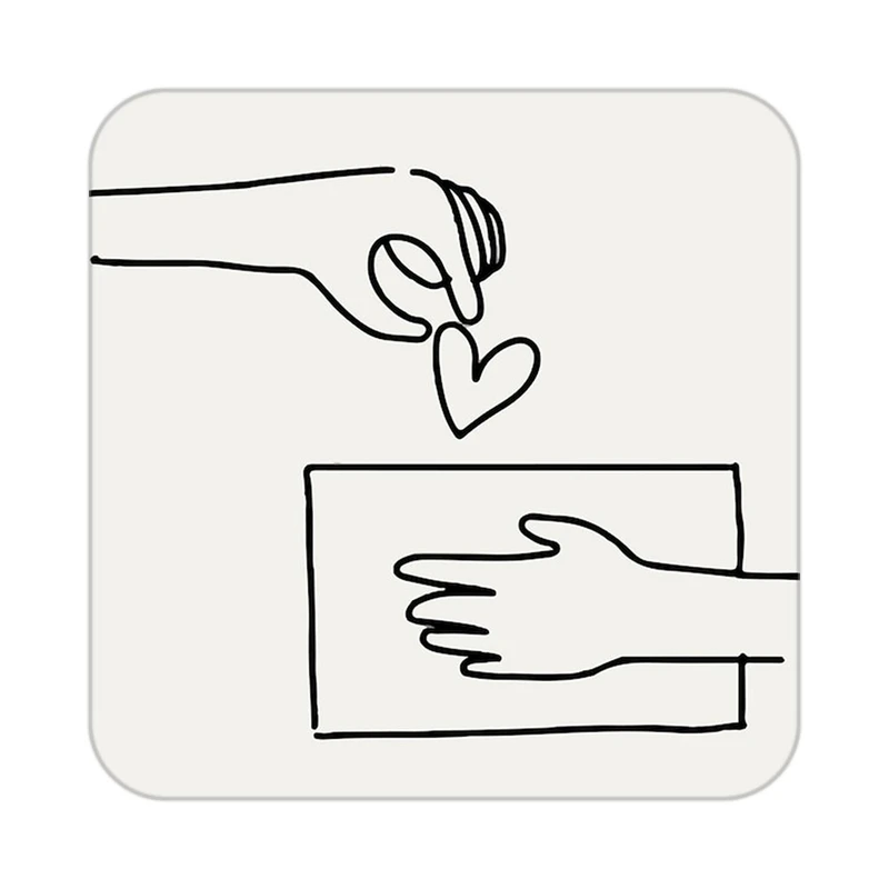 زیر لیوانی کاکتی طرح عاشقانه مدل mp36674