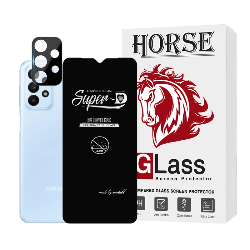  محافظ صفحه نمایش هورس مدل SUPLNFUHO مناسب برای گوشی موبایل سامسونگ Galaxy A13 4G / A32 5G / A23 5G به همراه محافظ لنز گوشی