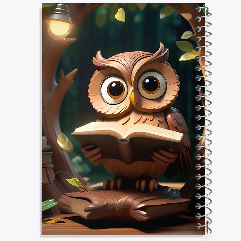 دفتر مشق 100 برگ خندالو طرح جغد کد F6523