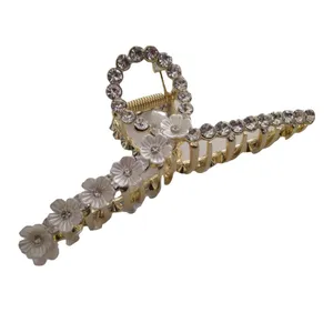 کلیپس مو زنانه مدل فلزی طرح گل