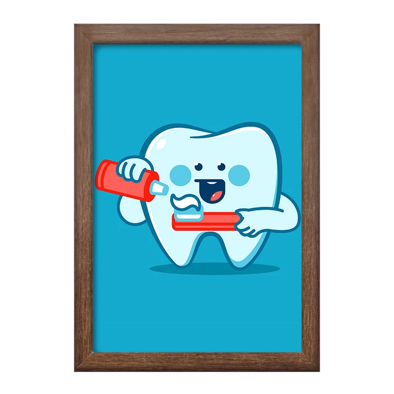 تابلو خندالو طرح دندان و دندان پزشکی کودکانه کد 36765