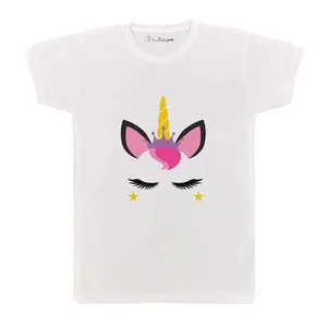 تی شرت بچگانه پرمانه طرح یونیکورن کد pmt.3260