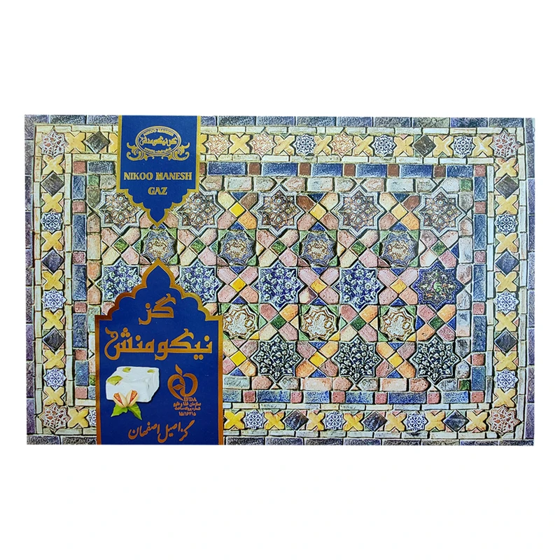 گز لقمه ای 10 درصد مغز پسته نیکومنش - 300 گرم