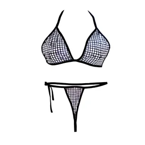 ست شورت و سوتین زنانه مدل آینه ای