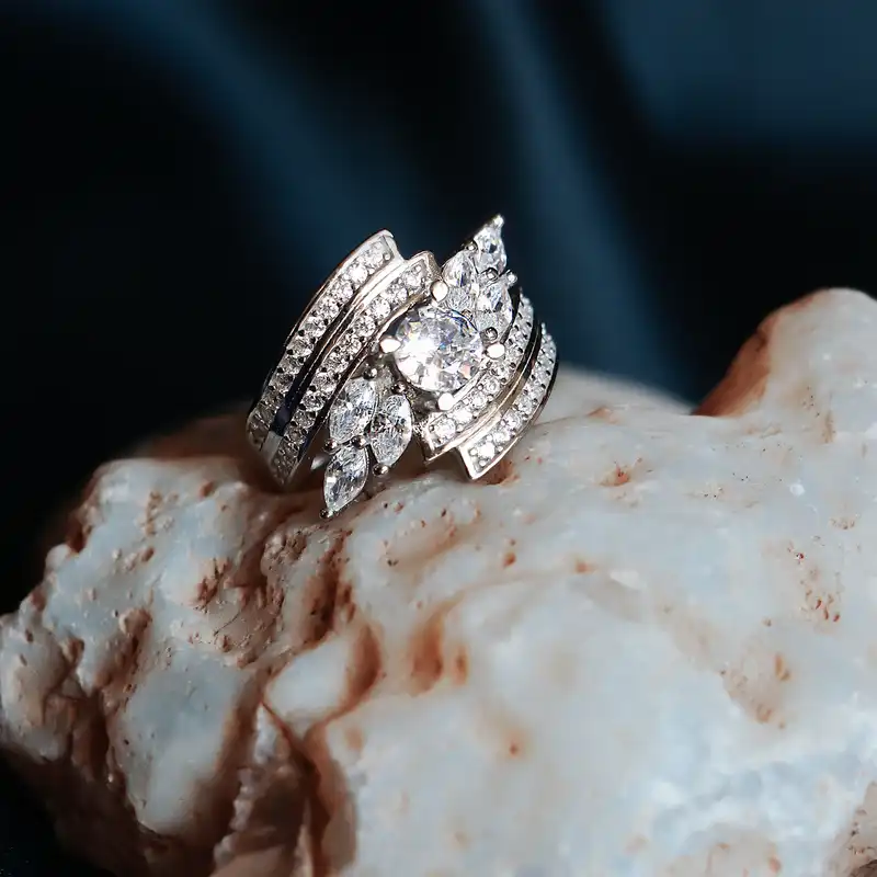 انگشتر نقره زنانه جی تی ای مدل نایس