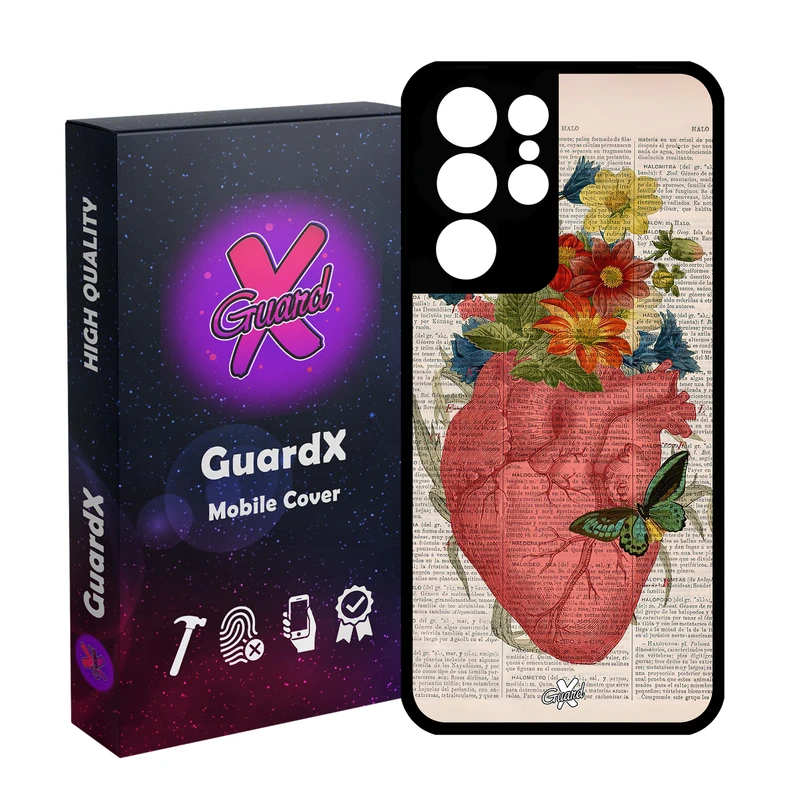 کاور گارد ایکس طرح قلب مدل Glass10505 مناسب برای گوشی موبایل سامسونگ Galaxy S21 Ultra