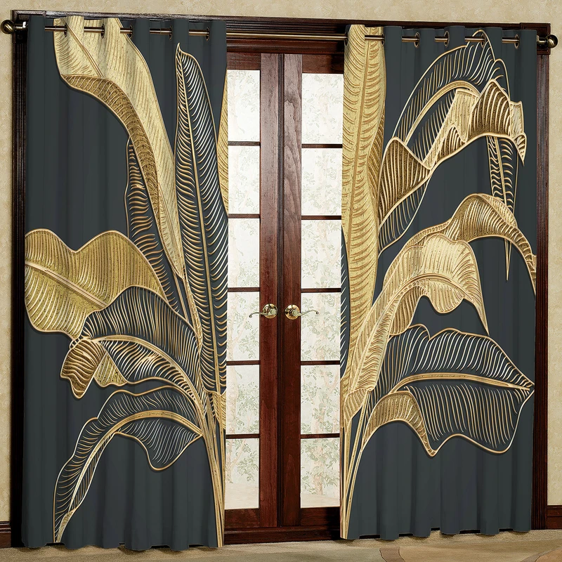 پرده مدل برگ هازان پانچی کد 4561 سایز 140x200 سانتی متر