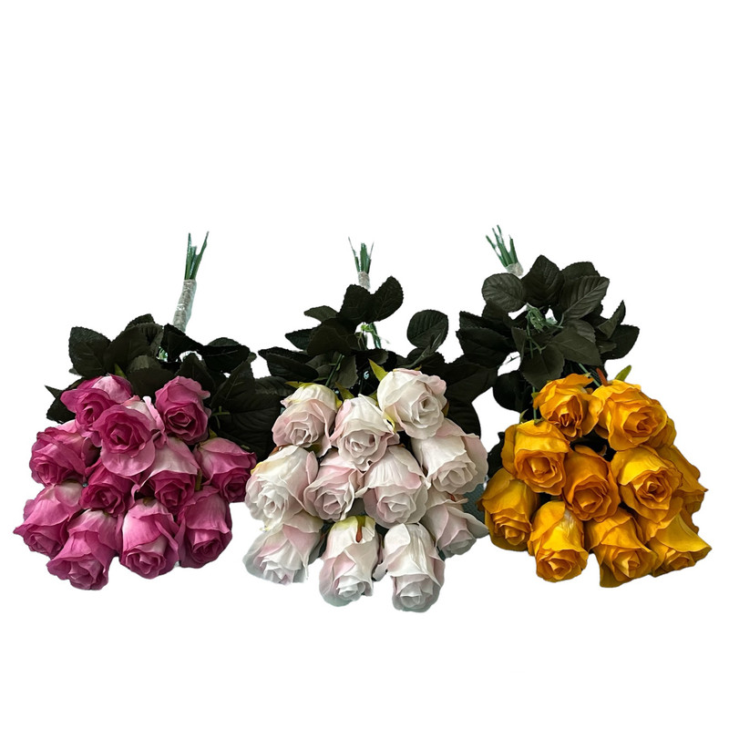 دسته گل مصنوعی مدل رز بسته 11 عددی