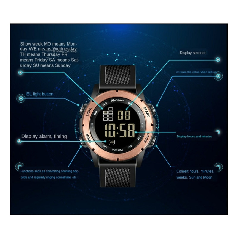 ساعت مچی دیجیتال مینگ روی مدل Mi02 ساعت مچی دیجیتال مینگ روی مدل Mi02