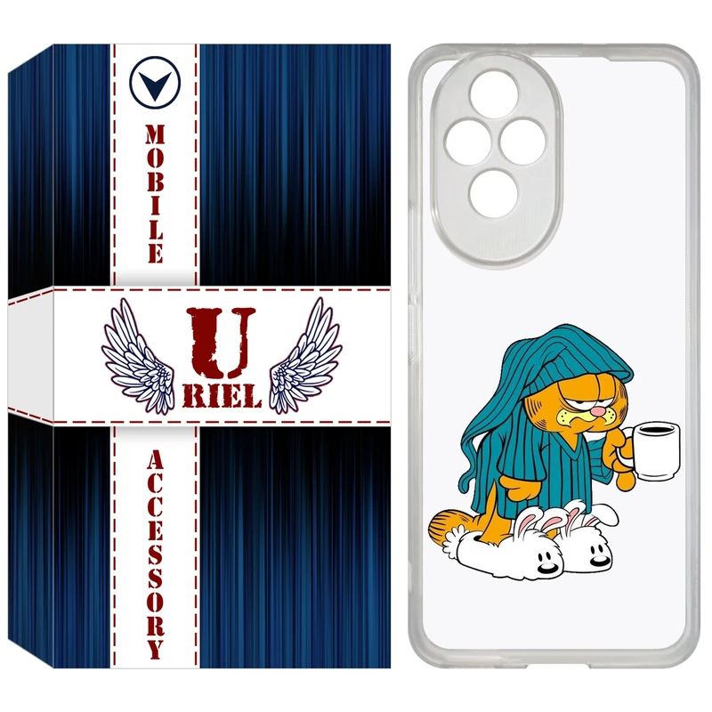 کاور یوریل مدل Clear کد 72 طرح گارفیلد مناسب برای گوشی موبایل آنر 200