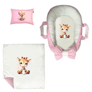 سرویس خواب 3 تکه نوزاد پادآفرین مدل گارد محافظ طرح زرافه کد PG096  