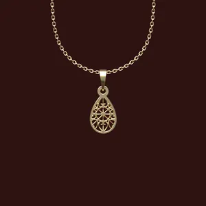 گردنبند طلا 18 عیار زنانه مدوپد مدل هندسی کد W2-1-1019