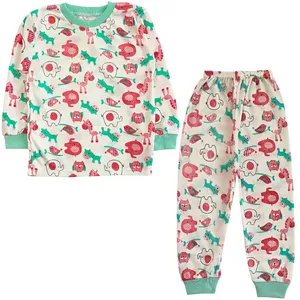 ست تی شرت آستین بلند و شلوار بچگانه مدل حیوانات کد 4145