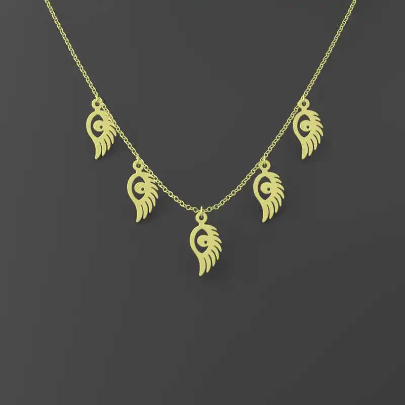 گردنبند طلا 18 عیار زنانه مدوپد مدل چشم کد RNA11606