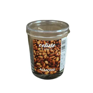 شمع لیوانی سلین مدل بادام