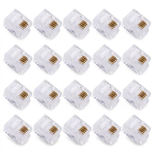 سوکت تلفن مدل tts-rj12-6p4c بسته 20 عددی
