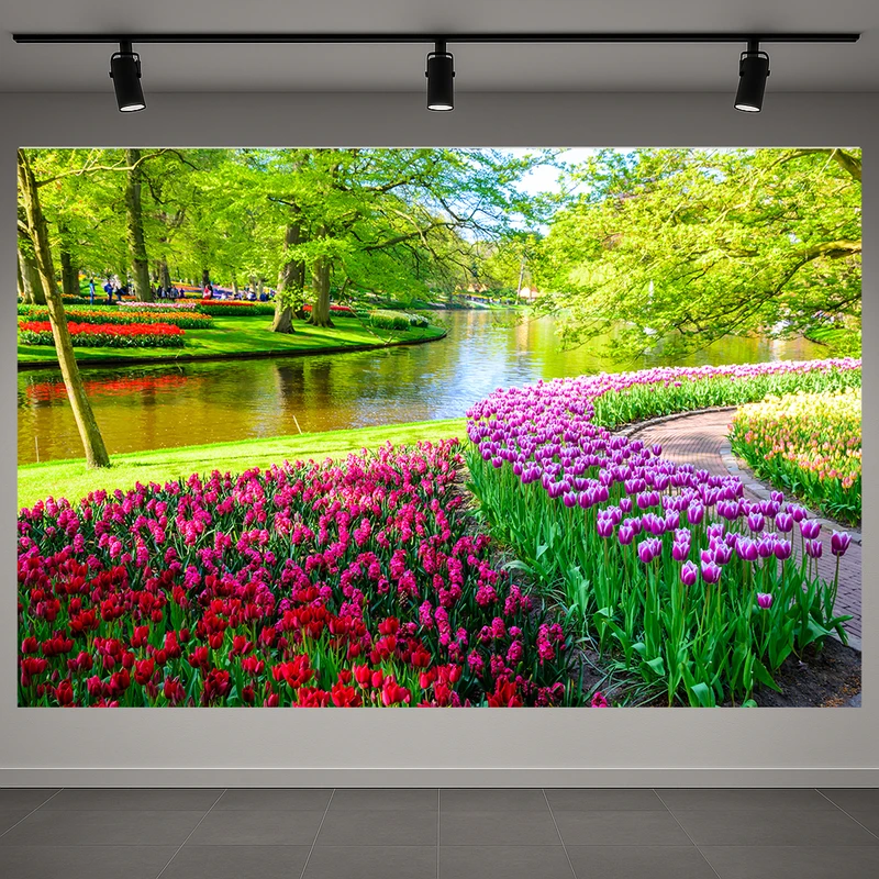 پوستر طرح طبیعت مدل باغ گل کد AR3060177