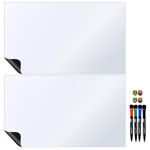 تخته وایت‌برد هوم اند فریج مدل TWIN A2 سایز 60x40 سانتی‌متر به همراه ماژیک و مگنت مجموعه 10 عددی