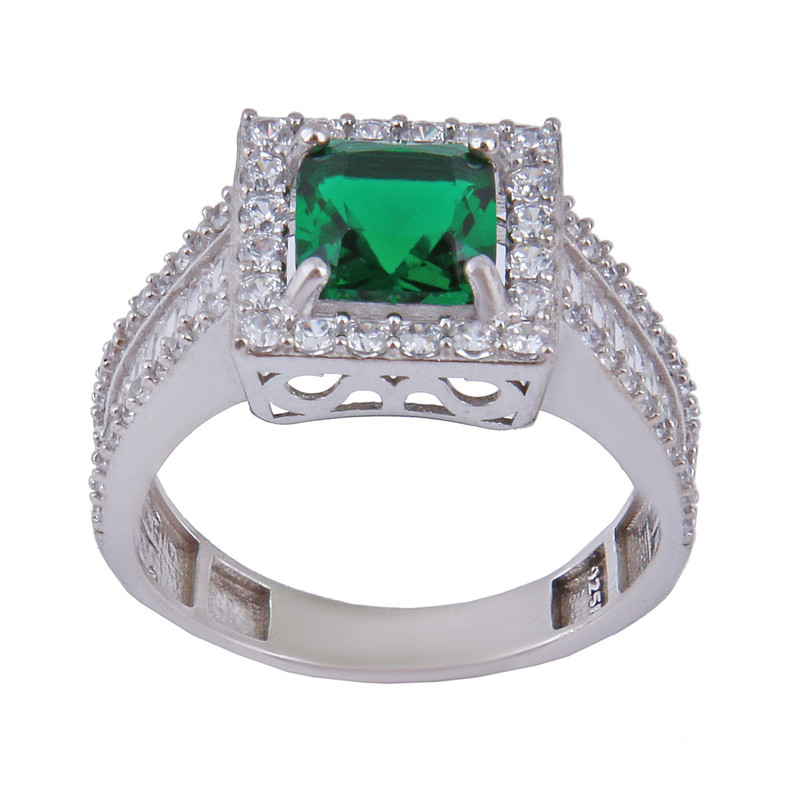 انگشتر نقره زنانه بازرگانی میلادی مدل سنگ کوارتز نگین برلیان بدون ریزش ابکاری رادیوم کد AWR_1530